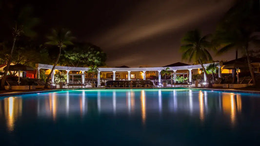 What color pool light doesn't attract bugs?