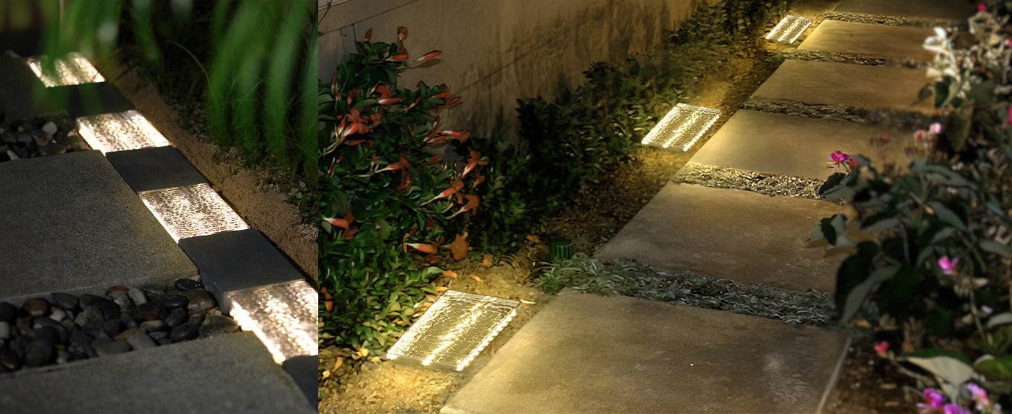 lighted pavers walkway