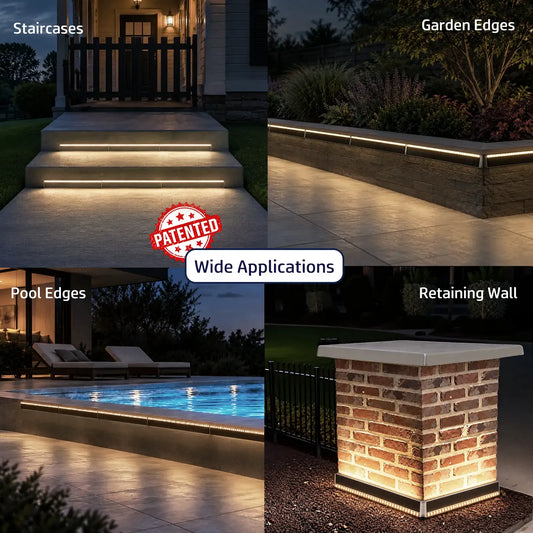 outdoor solar step lights for concrete