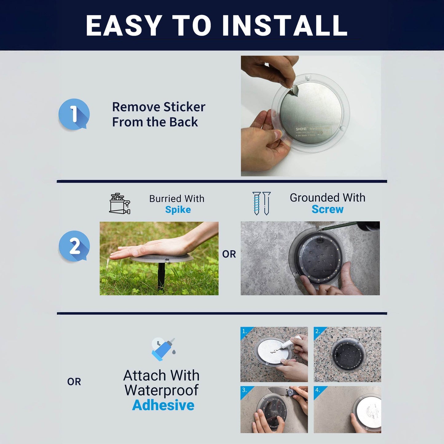 solar deck step lights