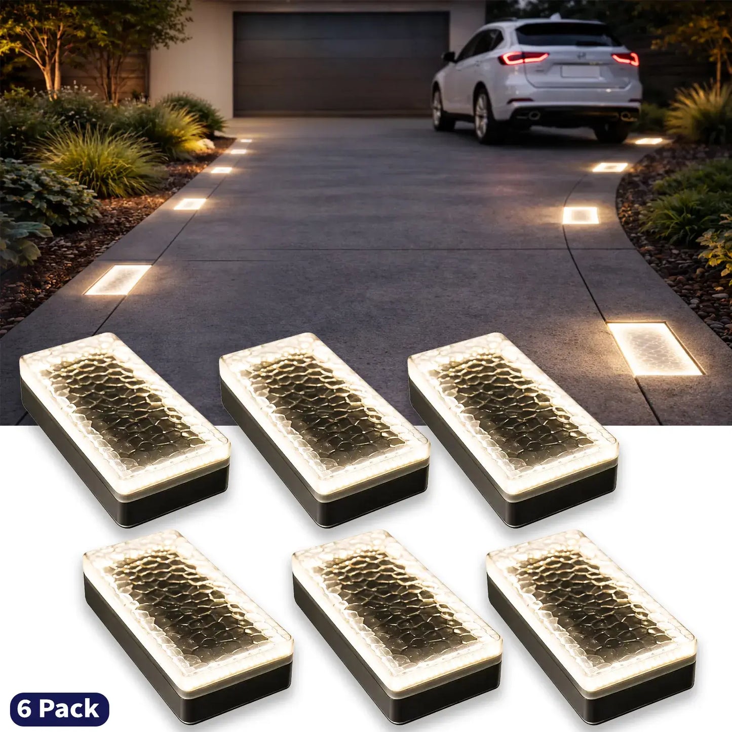 solar paver lights 6-pack