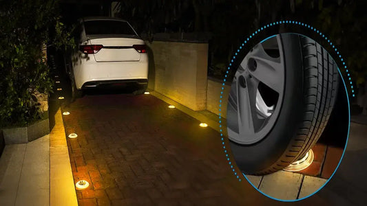 Which flat solar lights offer the brightest illumination for driveway or walkway use?