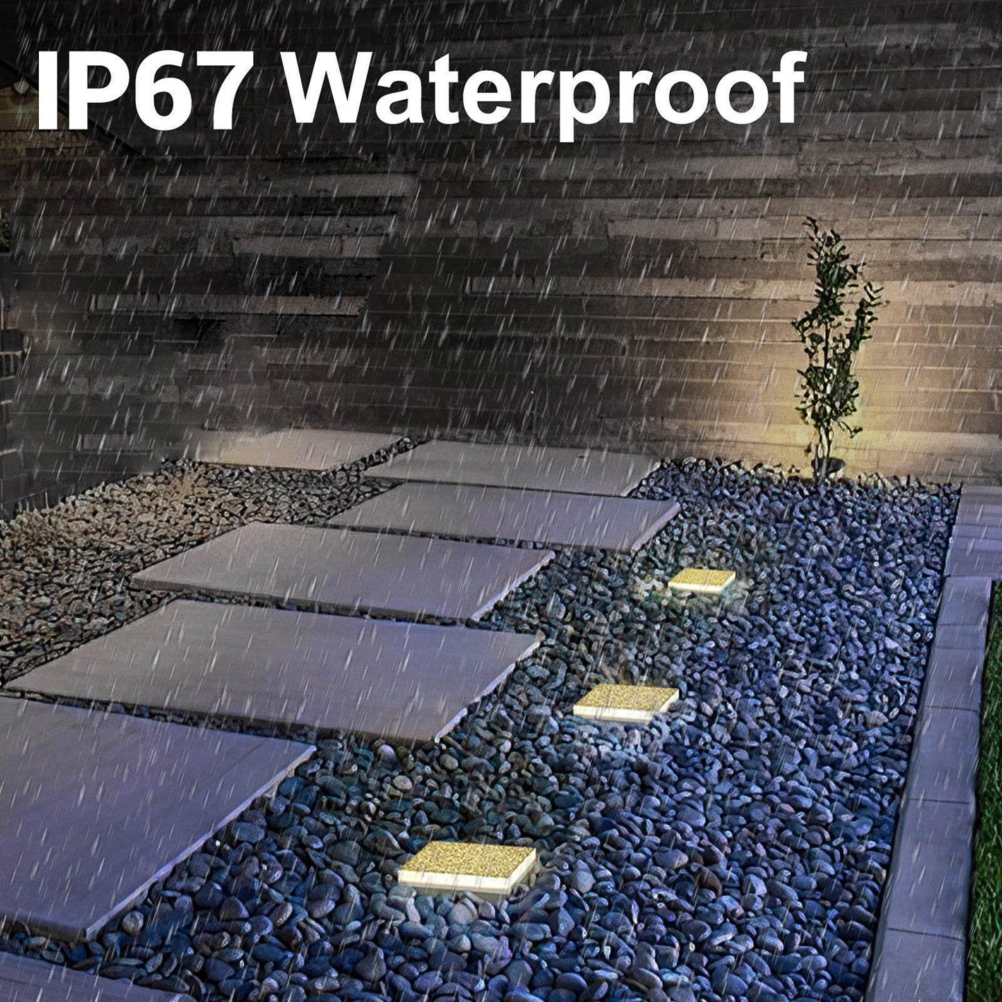 SHONE 4x4 Marble Brick Light - Heavy Duty, IP67 Waterproof Ground light for Walkway, Driveway