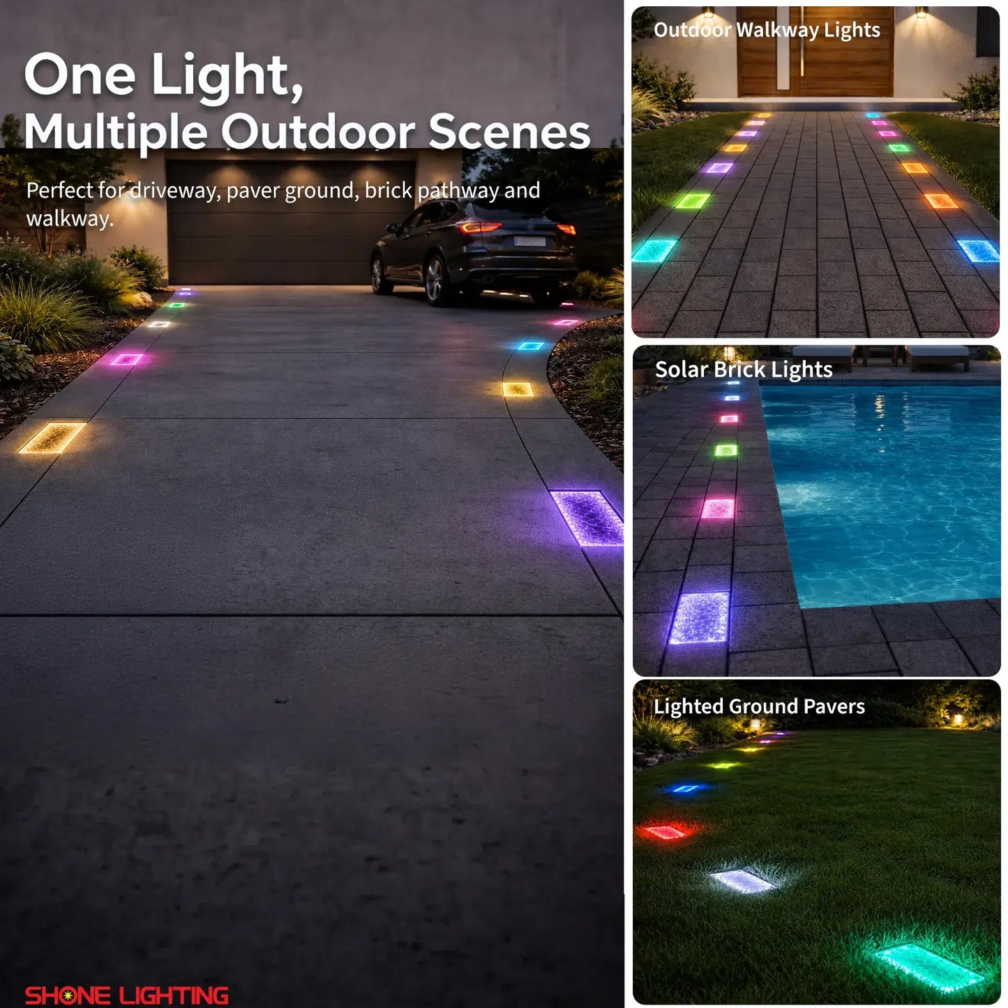 4x8 solar paver lights​
