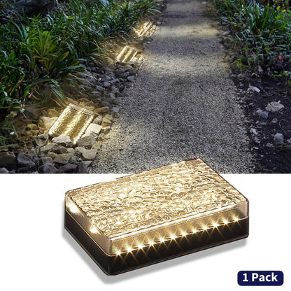 SHONE 6x9 Solar Paver Lights - Color Changing, IP67 Waterproof Brick Paver Lights for Driveway, Walkway, Poolside, Patio