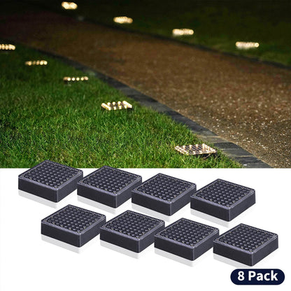 SHONE 4x4 Solar Brick Light, IP67 Waterproof Solar Paver Light for Garden, Walkway, Driveway, Pool