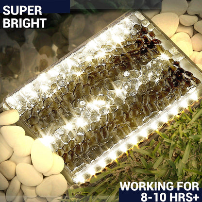 SHONE 6x9 Solar Paver Lights - Color Changing, IP67 Waterproof Brick Paver Lights for Driveway, Walkway, Poolside, Patio