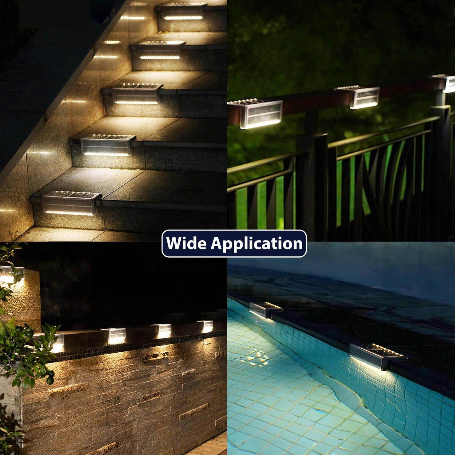 SHONE L Shaped Solar Pool Lights - Color Changing, Wireless, IP67 Waterproof LED Pool Lights for Inground Pool, Retaining Wall, Stair