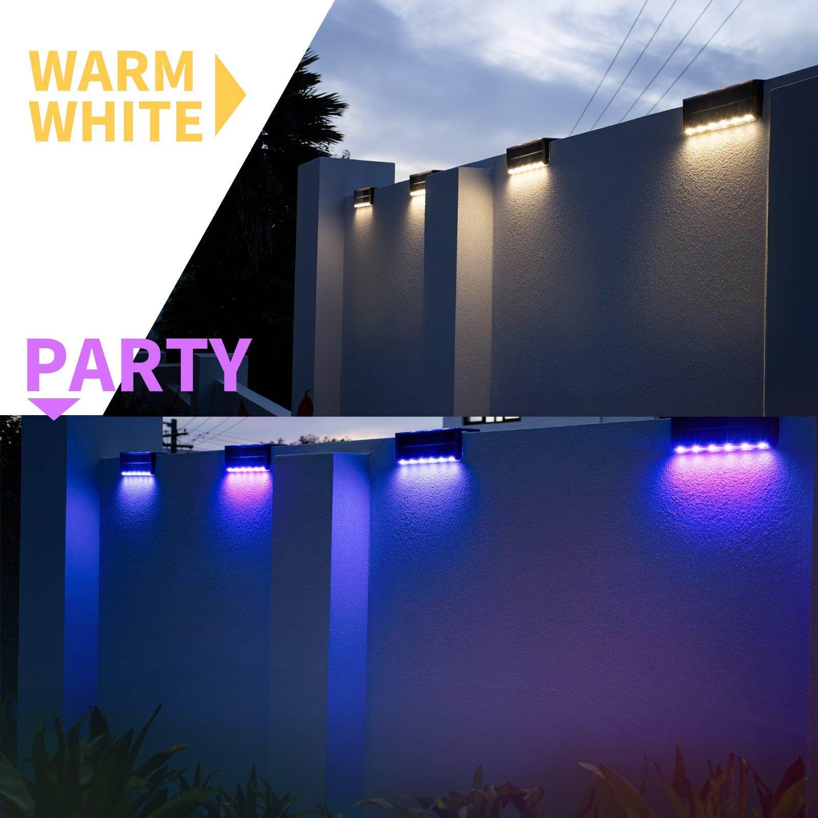 SHONE L Shaped Solar Pool Lights - Color Changing, Wireless, IP67 Waterproof LED Pool Lights for Inground Pool, Retaining Wall, Stair