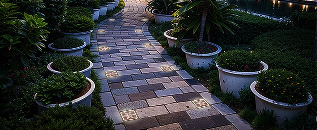 Lighted Pavers Walkway