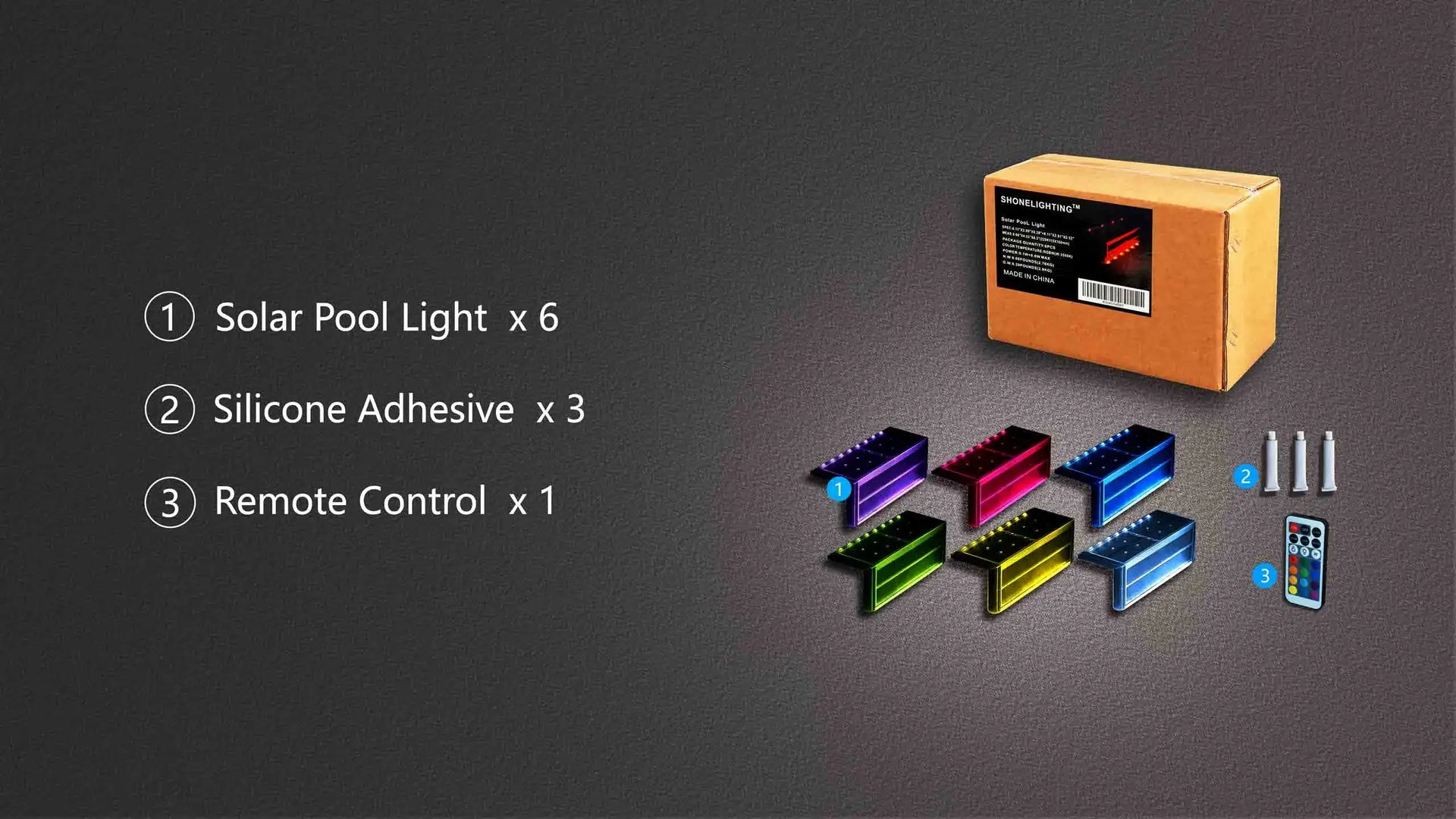 SHONE Poolside Solar Light 6-Pack RGBW