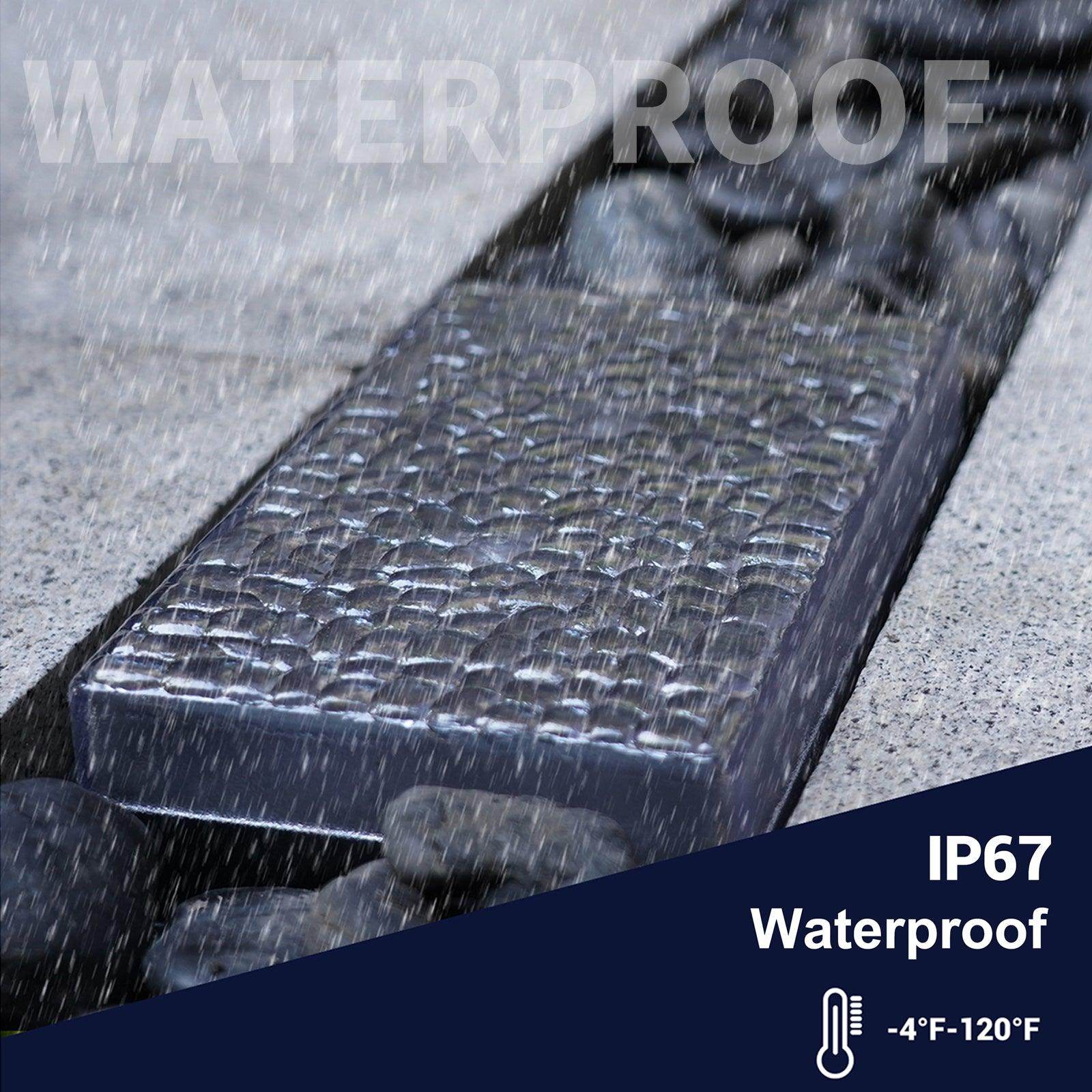 SHONE 6x9 Solar Paver Lights - Color Changing, IP67 Waterproof Brick Paver Lights for Driveway, Walkway, Poolside, Patio