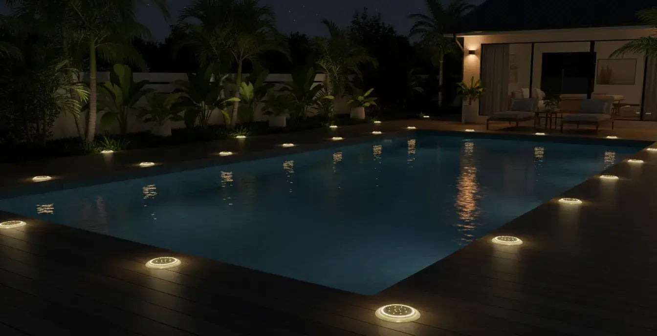 Solar Pool Deck Lights
