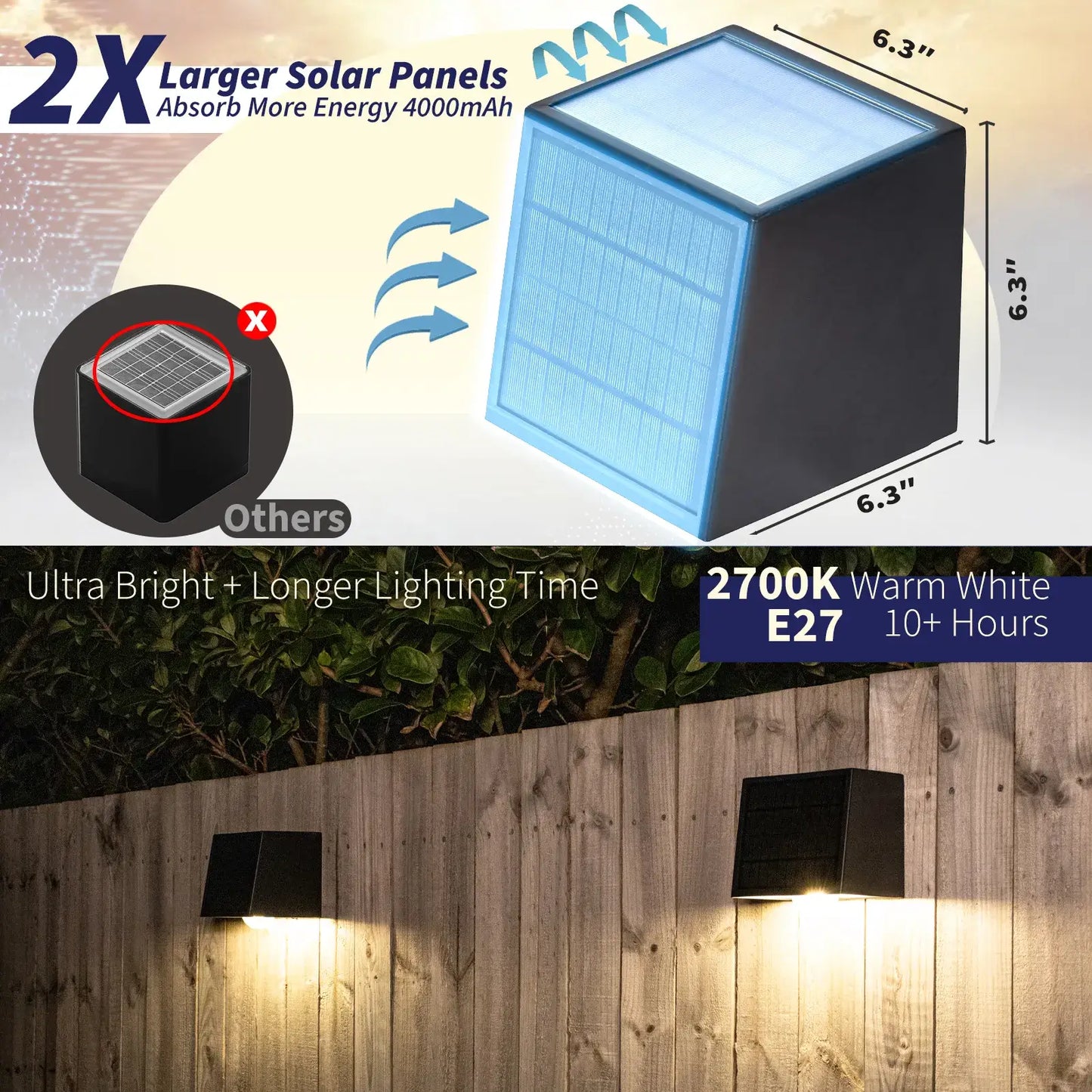 Solar Sconce Lights Outdoor