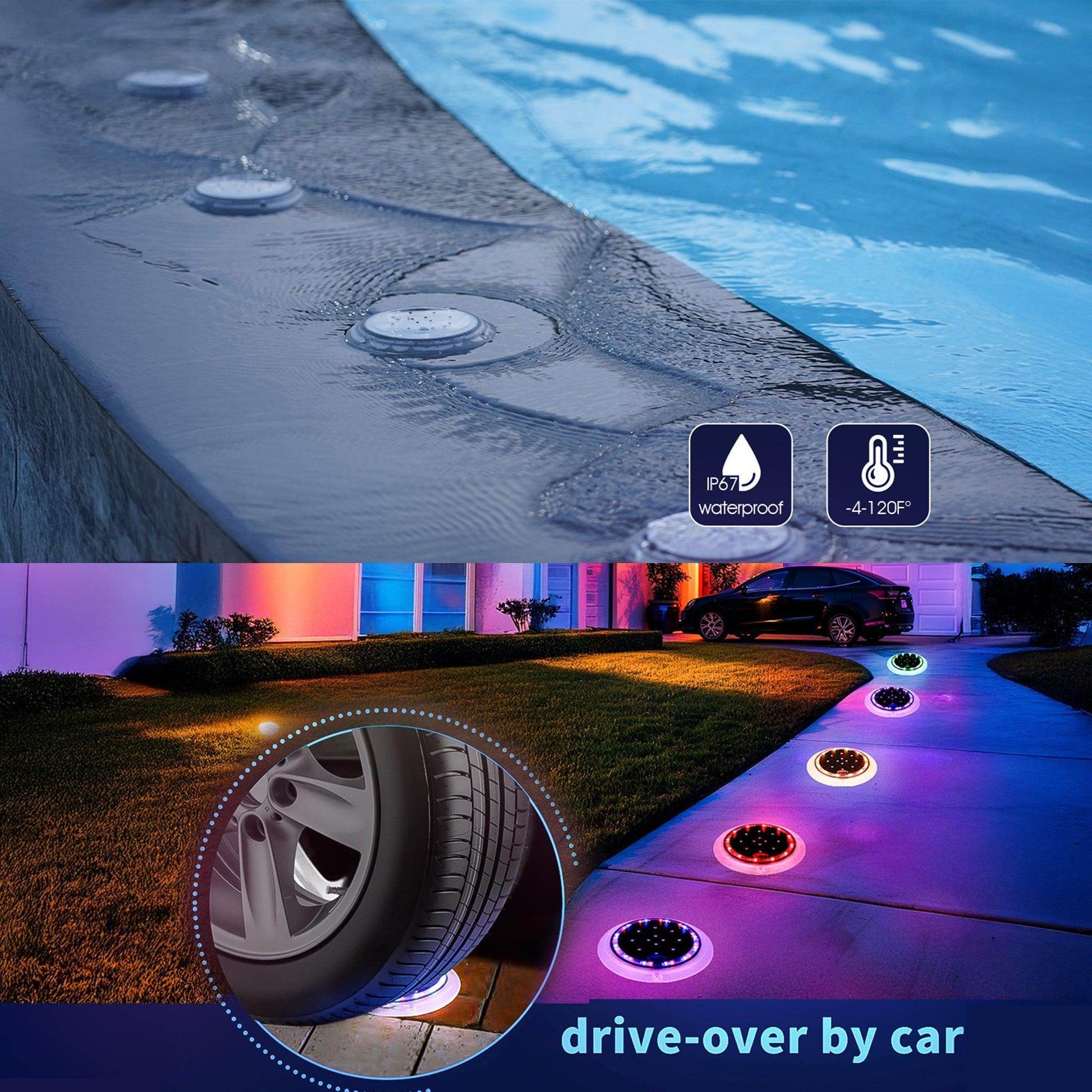flat solar walkway lights