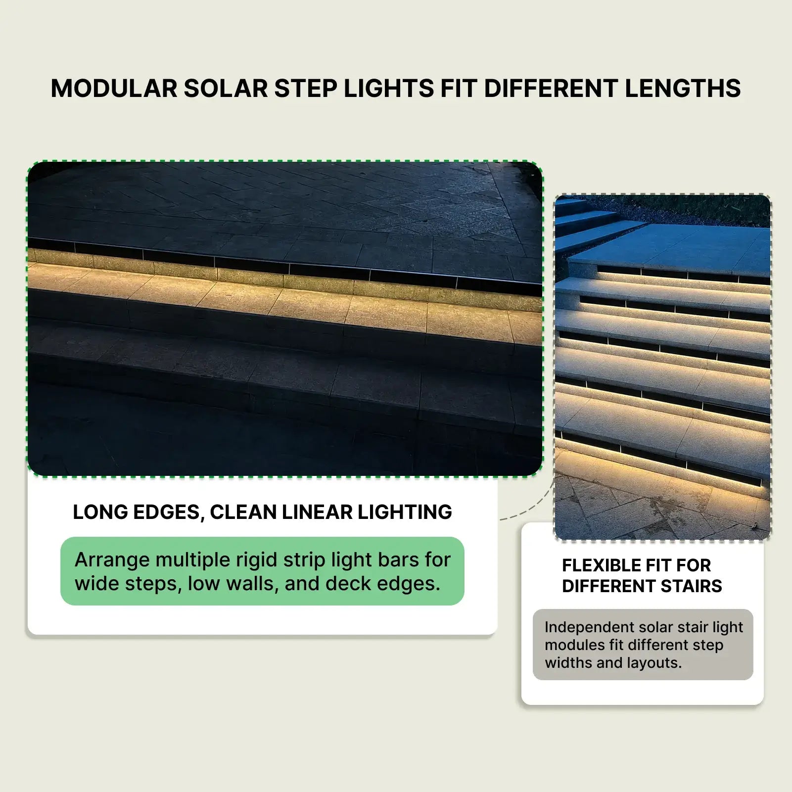 solar deck stair lighting​