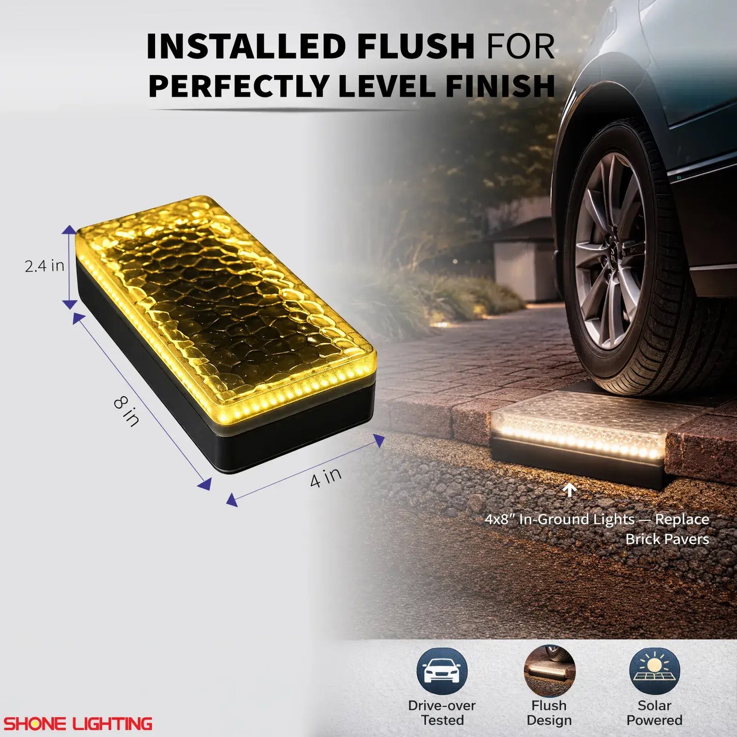 solar driveway paver lights​