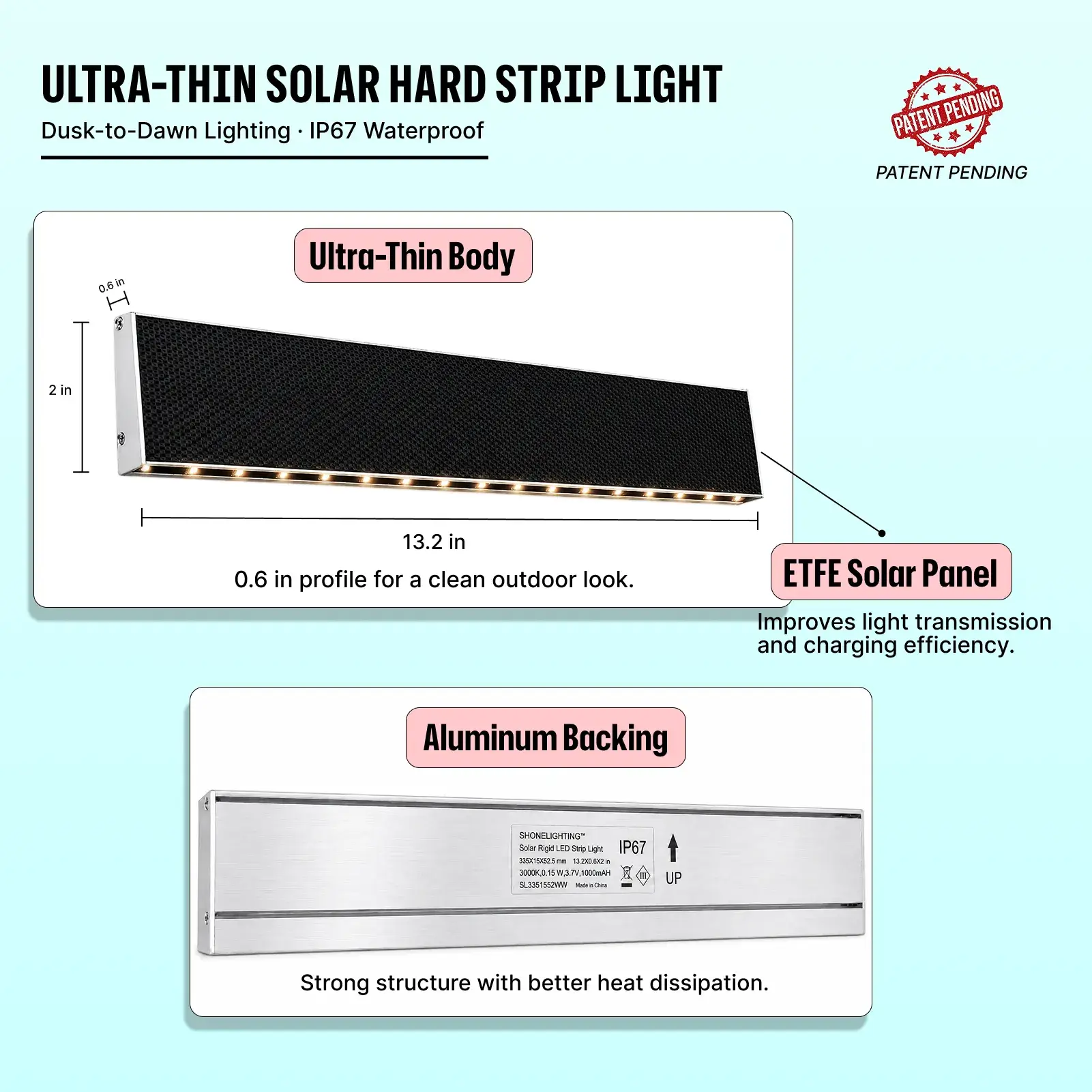 solar outdoor stair lighting​
