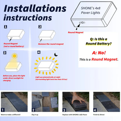 solar paver lights installaion guide