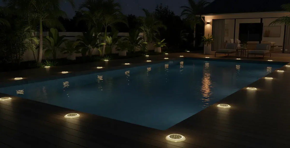 solar powered deck lights