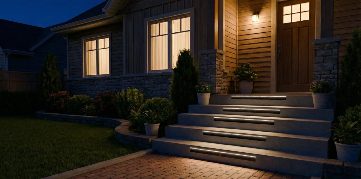 solar powered outdoor lights for steps​
